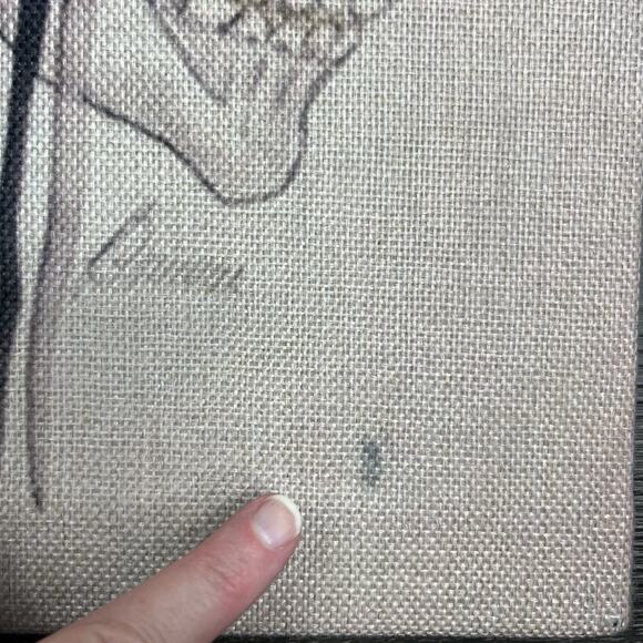 Watercolor Skull With Indian Headdress Textured 16x16 Wrapped Frame Native - Picture 7 of 7